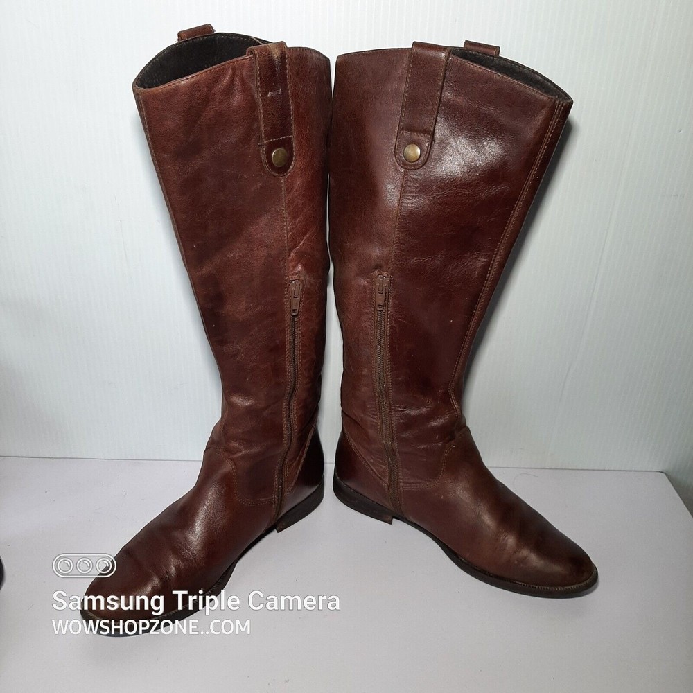 Lavorazione Artigiana Brown Leather Western Riding Boots Womens Size EU38 US 7.5 - Picture 3 of 7